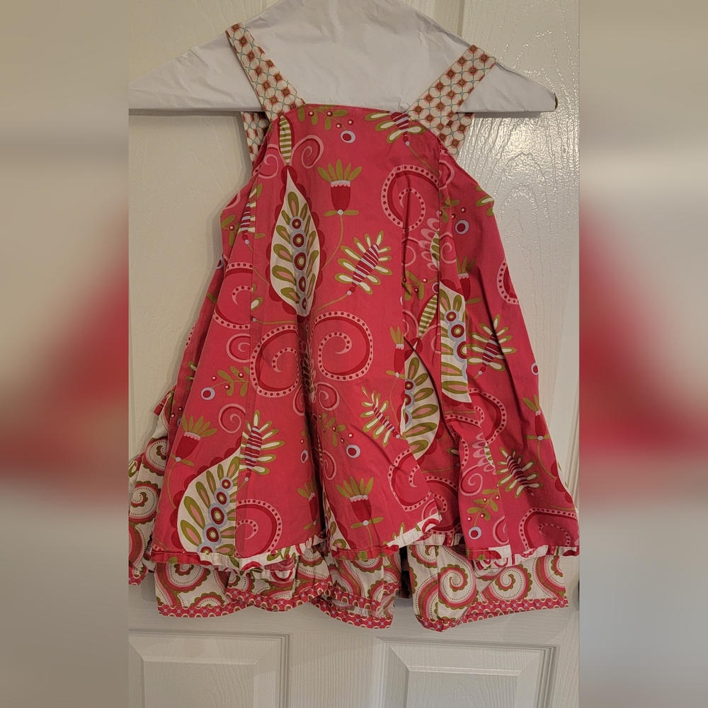Jelly The Pug Pink and Green Kids Casual Dress